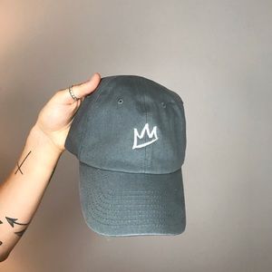 Light gray plain hat with crown logo on front!